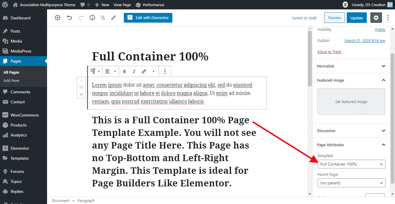 Full Container 100% Page